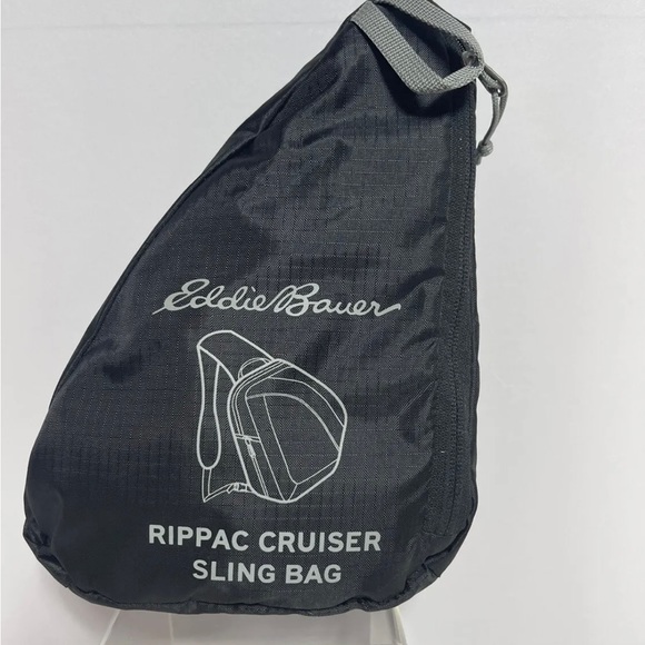 Eddie Bauer Handbags - Eddie Bauer Black Cruiser Rippac Cruiser Sling Crossbody Messenger Bag